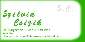 szilvia csizik business card